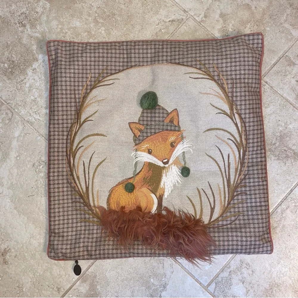 Pier 1 Textured Fox Pillow Cover